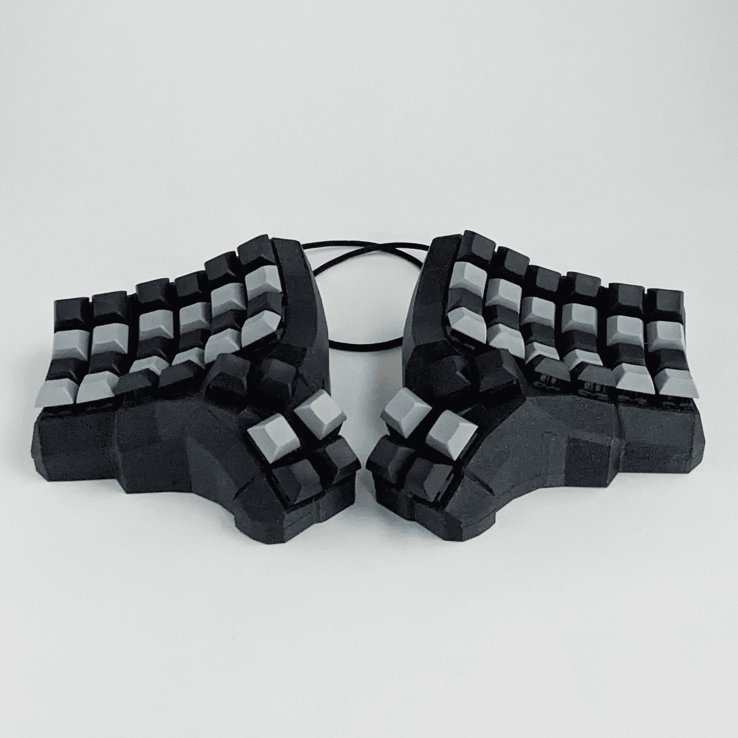 Taikohub ergonomic split hotswappable mechanical keyboard size large in black 2024. Dactyl Manuform Keyboard.